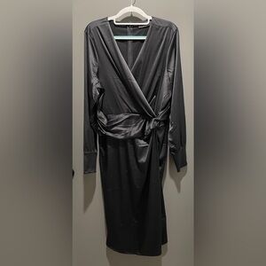 Lane Bryant Black Wrap-look Dress
